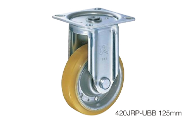 ハンマーキャスター 重荷重 420JRP (φ100～150)(プレート式・固定)(三価クロメート)